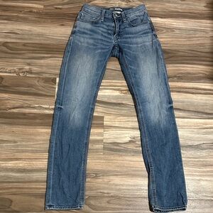 BKE Buckle Jeans Mens Size 27 Long Denim Tapered Mason Medium Wash Stretch Faded